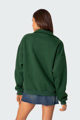 Oversized Quarter Zip Sweatshirt