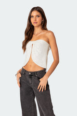 Siren Sequin Split Front Top