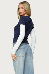 Boston Layered Long Sleeve T Shirt