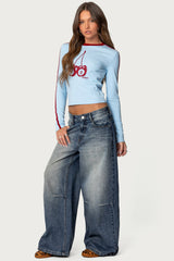 Skater Girl Washed Low Rise Baggy Jeans