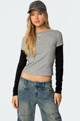 Lucine Layered Long Sleeve T Shirt