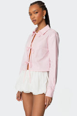 Melrose Tie Front Collared Top