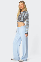 Giulia Stripey Ribbed Knit Top