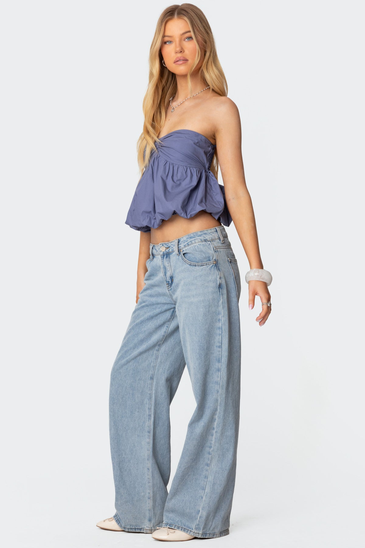 Serina Strapless Bubble Top