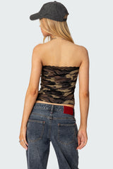 Lacey Camo Tube Top