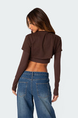 Vick Layered Cropped T-Shirt