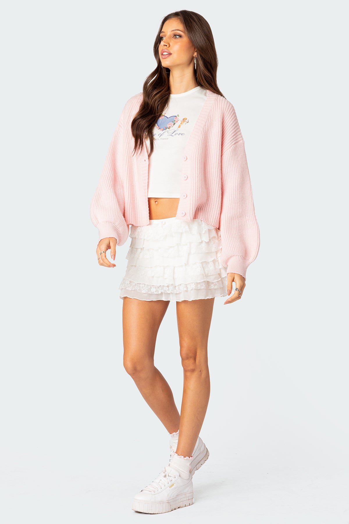 Adeena Layered Ruffle Mini Skirt