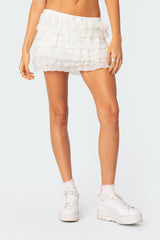 Adeena Layered Ruffle Mini Skirt