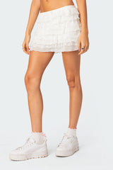 Adeena Layered Ruffle Mini Skirt