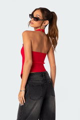 Sculpt Knitted Split Front Top