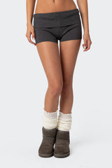 Cecelia Fold Over Knit Shorts