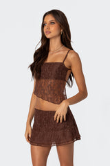 Lyra Open Back Lace Tank Top