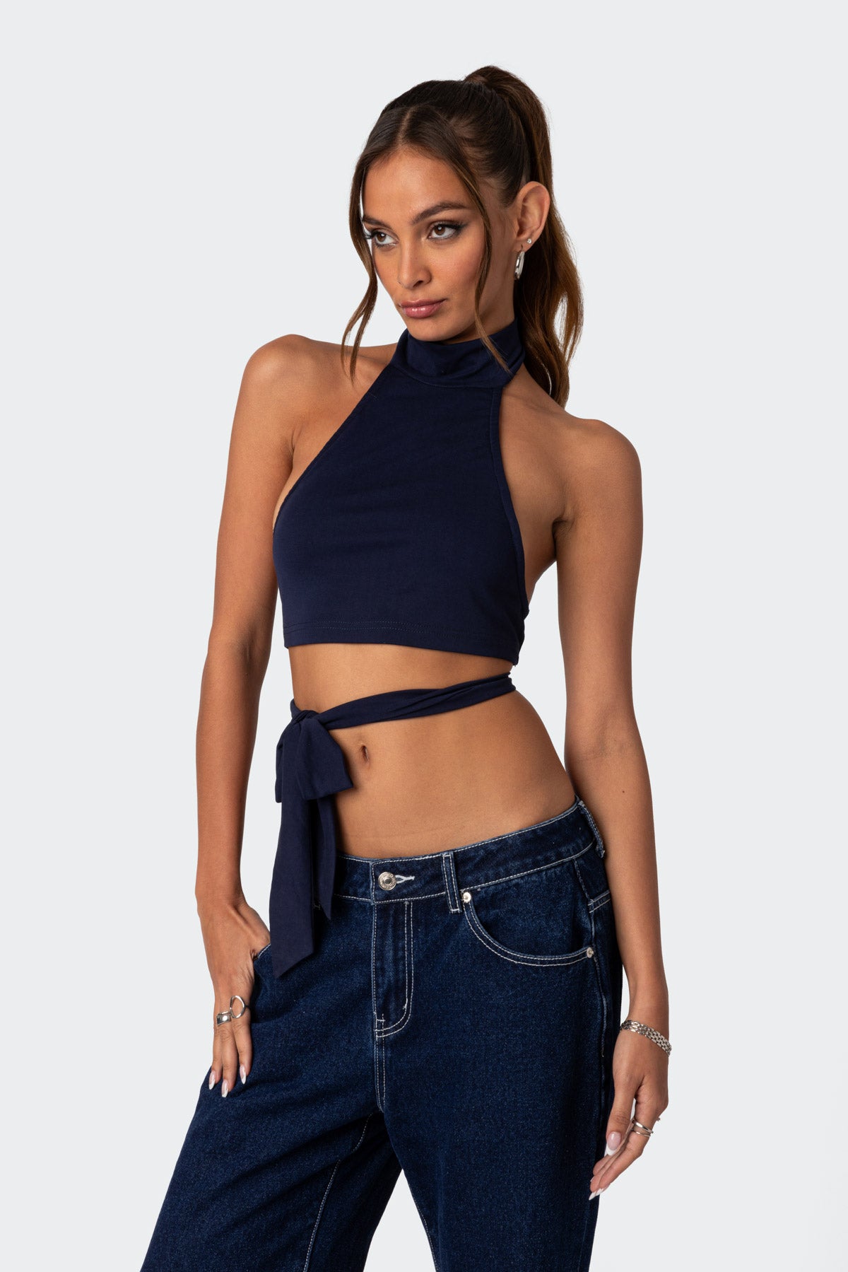 Hamlin Wrap Tie Crop Top