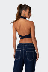 Hamlin Wrap Tie Crop Top