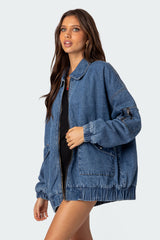 Sophie Oversized Washed Denim Coat