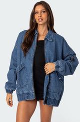 Sophie Oversized Washed Denim Coat