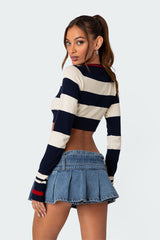 Berry Cropped Sweater