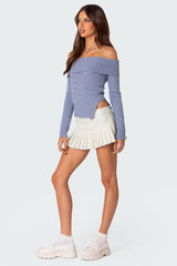 Sonya Fold Over Knit Top