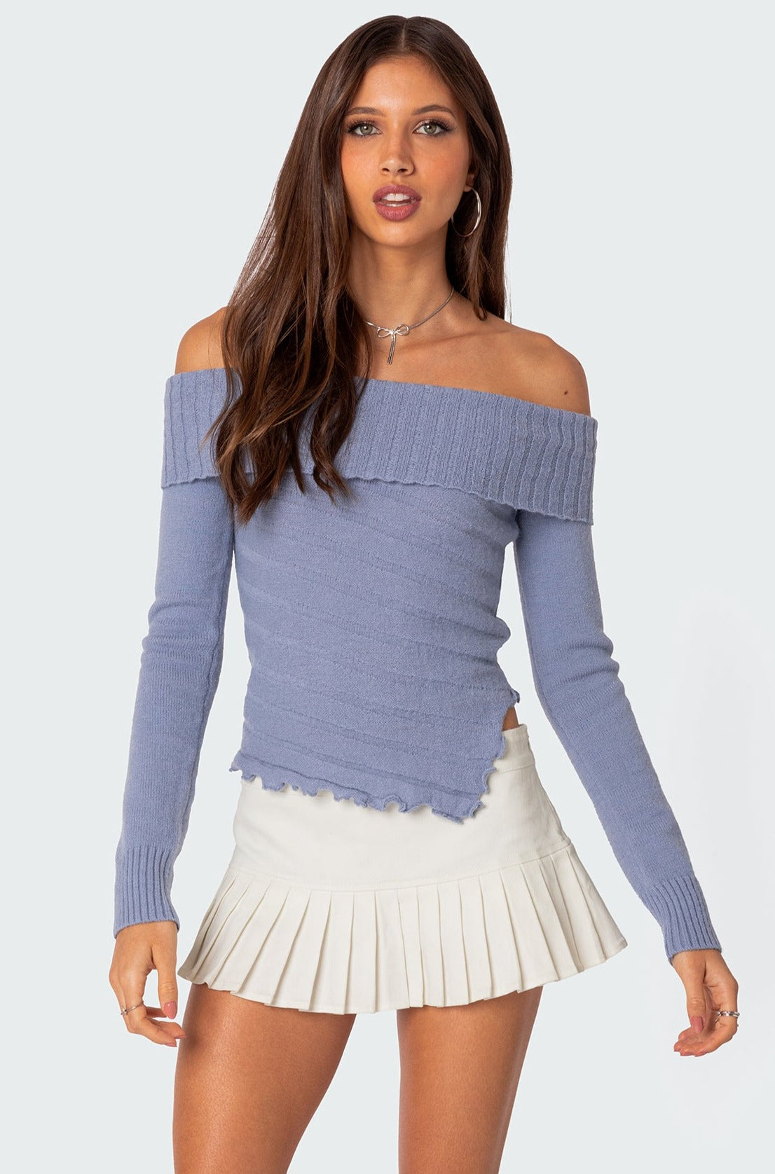 Sonya Fold Over Knit Top