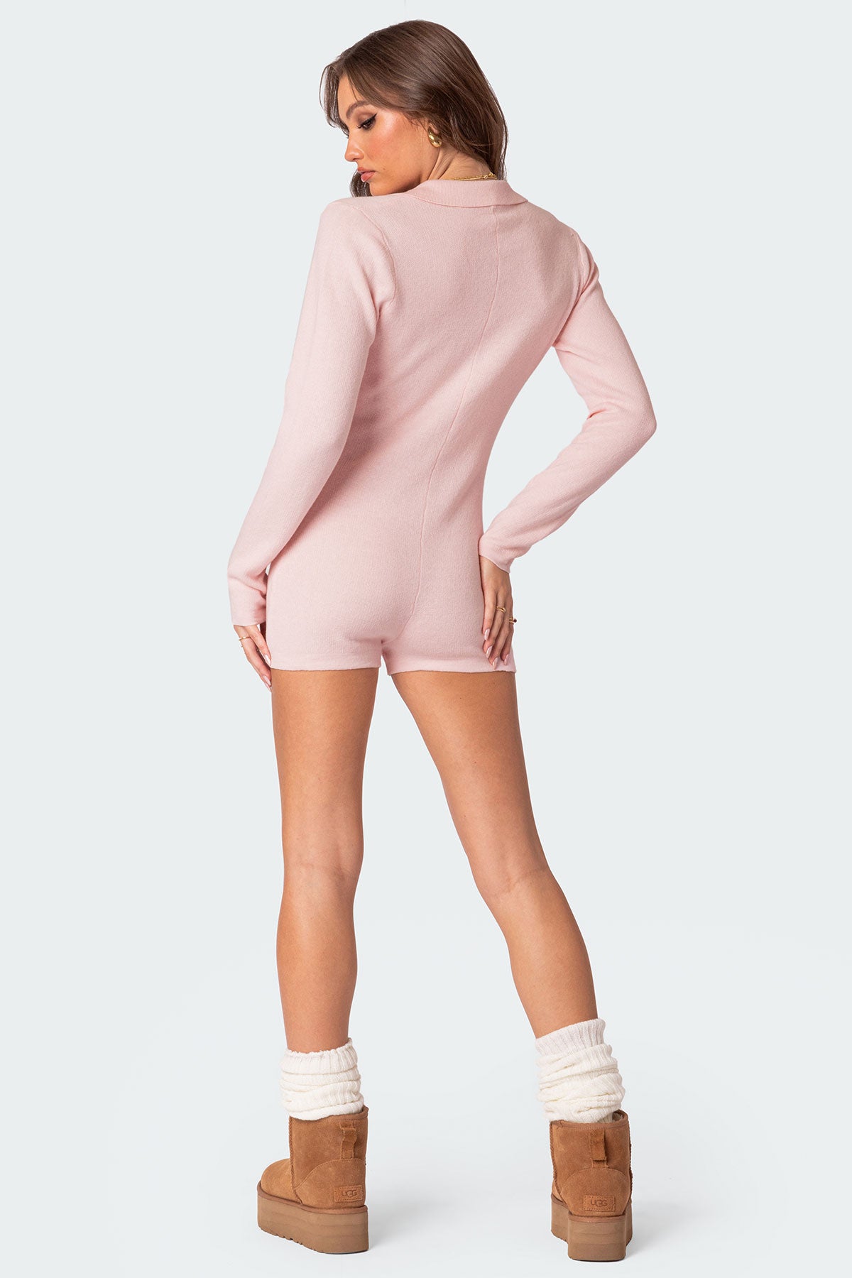 Lillian Button Front Knit Romper