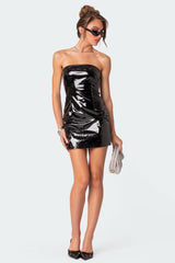 Villa Vinyl Mini Dress