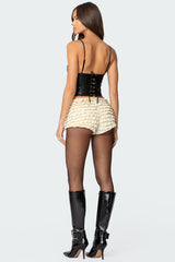 Studded Faux Leather Corset