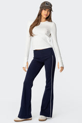 Livie Fold Over Flared Leggings