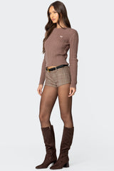 Beverly Bow Cable Knit Sweater