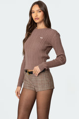 Beverly Bow Cable Knit Sweater