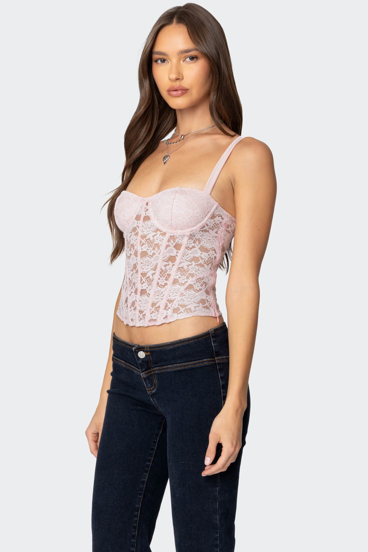 Drew Sheer Lace Cupped Corset