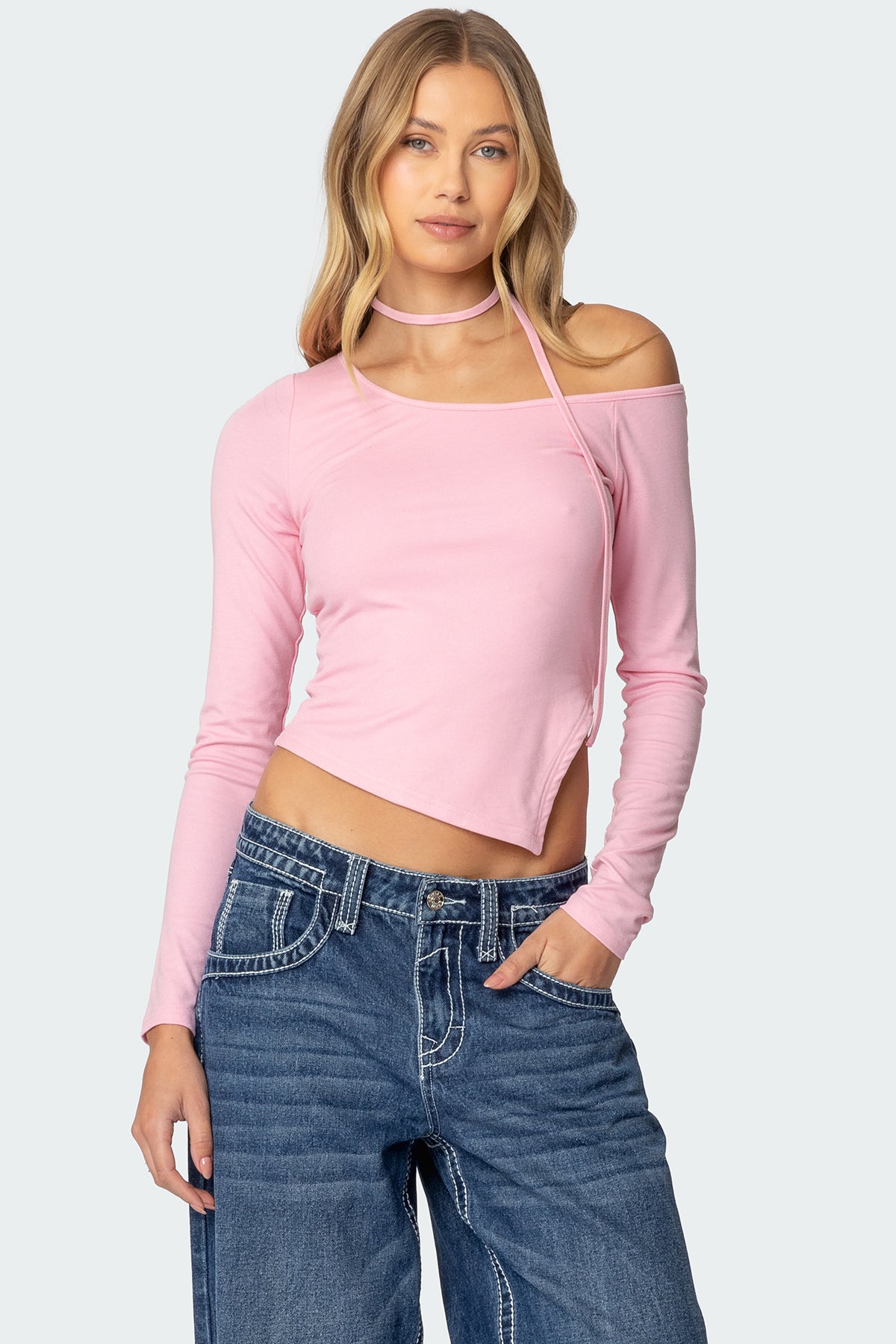 Asymmetric Two Piece Choker Top