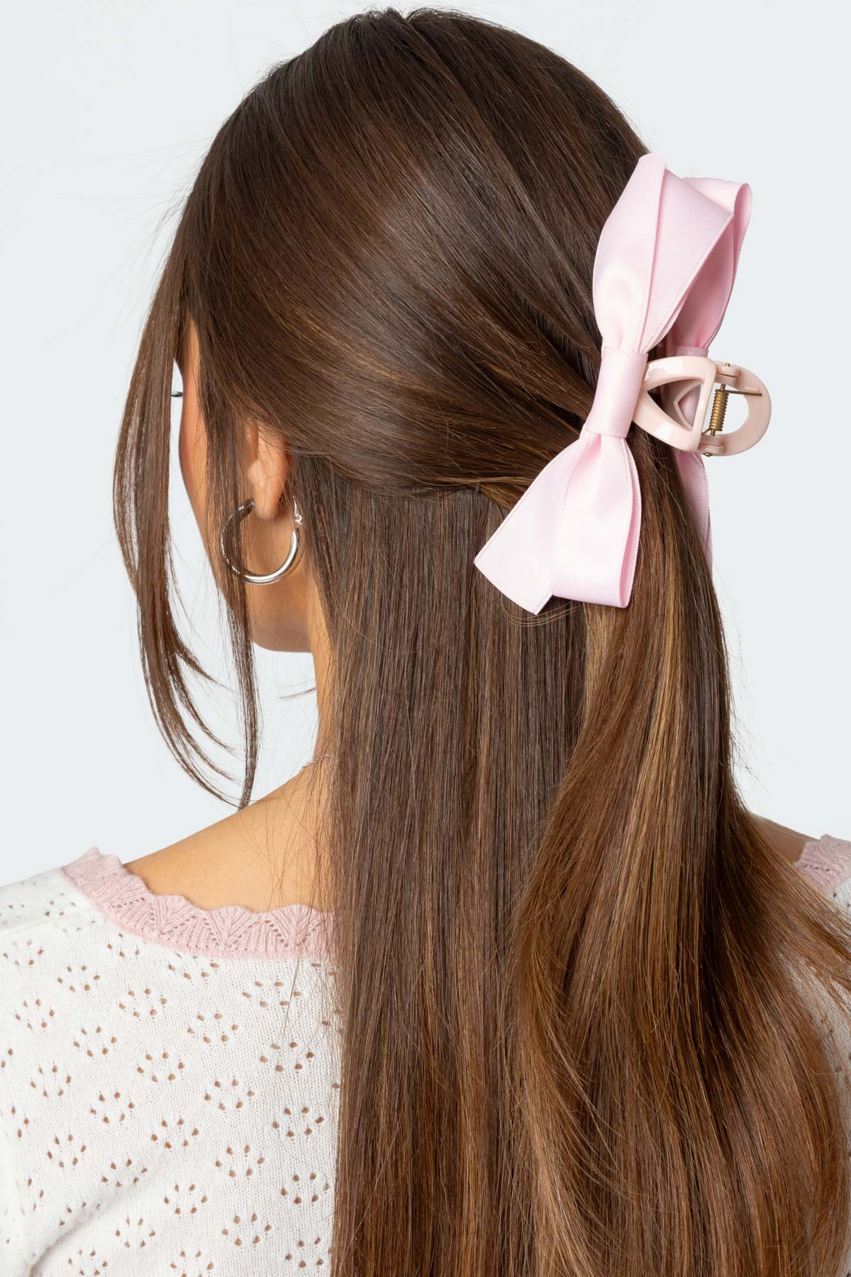 Satin Effect Bow Hair Clip