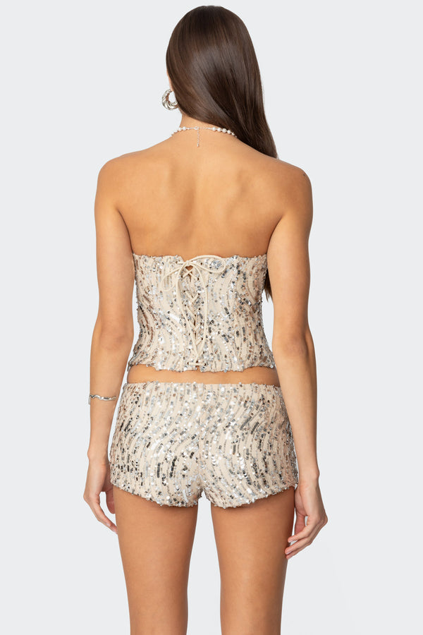 Wavy Baby Sequin Corset