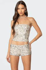 Wavy Baby Sequin Corset