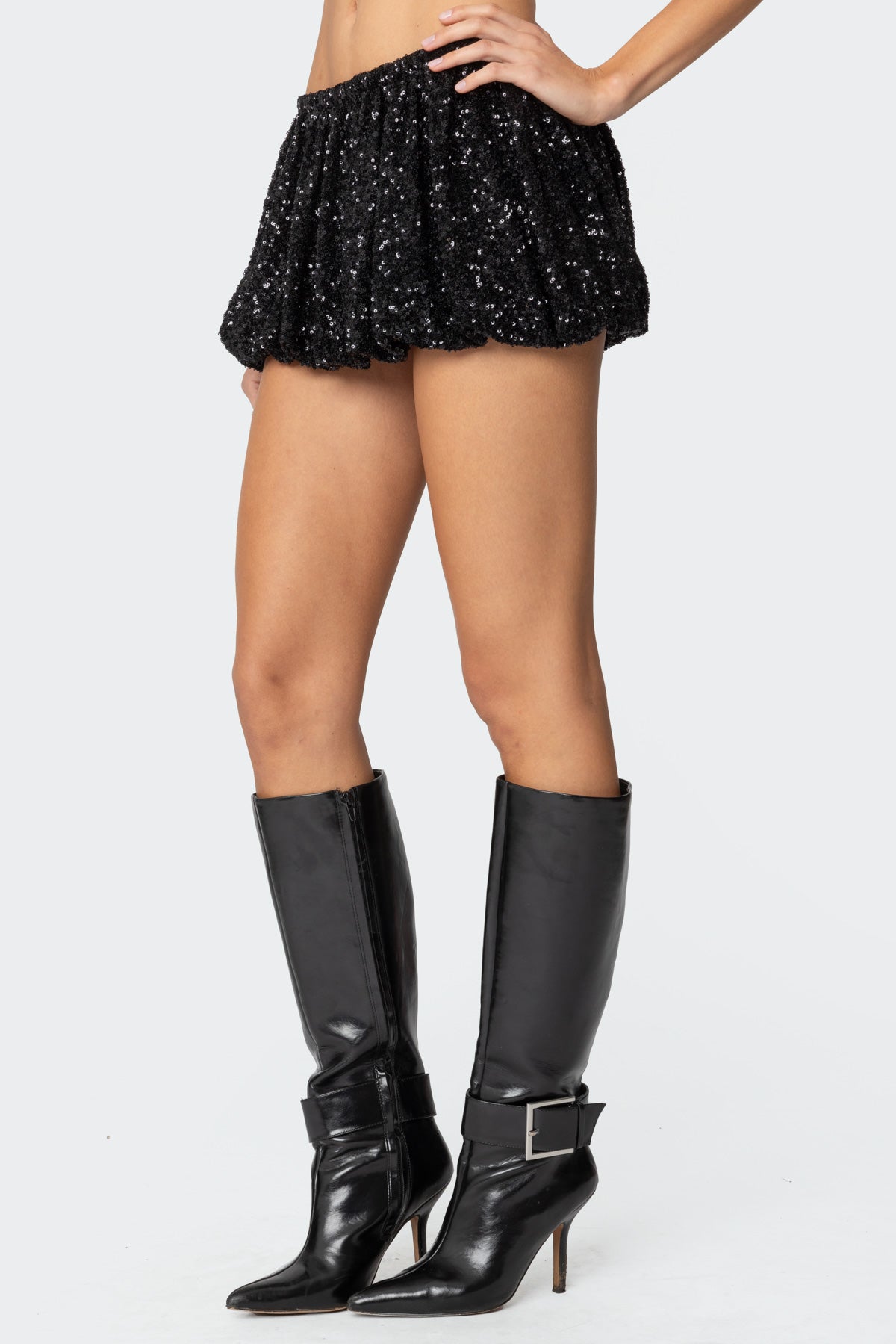 Sequin Bubble Micro Skort