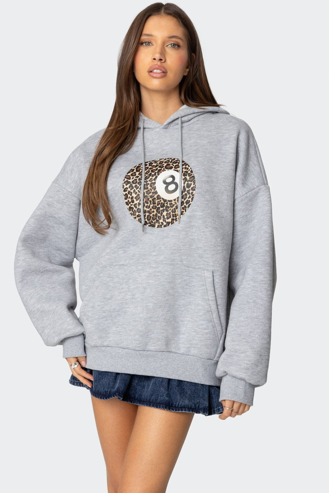 Leopard 8 Oversized Hoodie