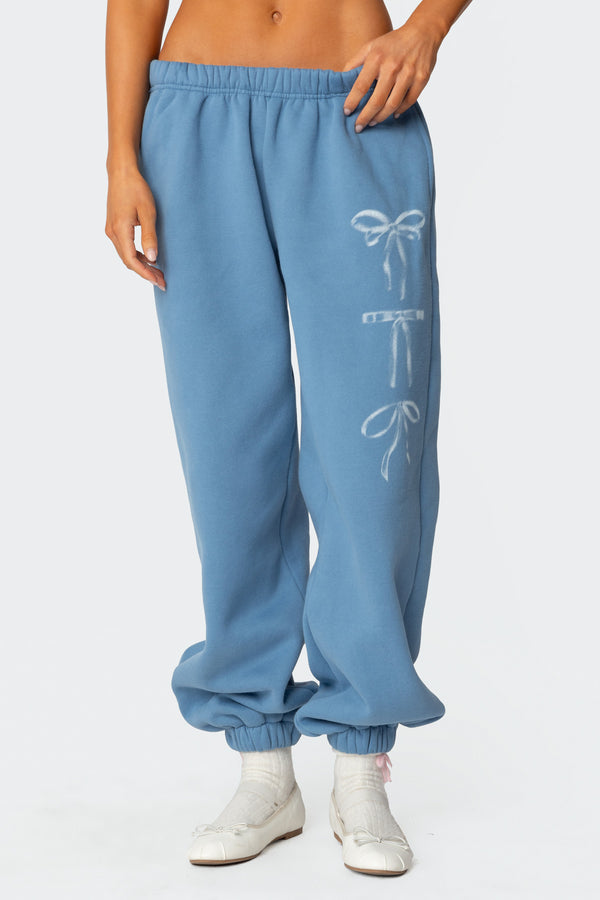 Bow Bliss Oversized Sweatpants