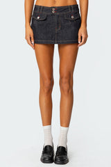 Rae Denim Mini Skort