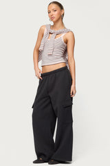 Petite Wide Leg Cargo Joggers