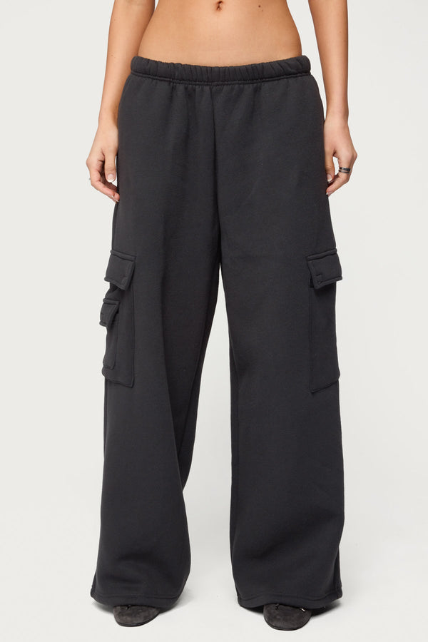 Petite Wide Leg Cargo Joggers
