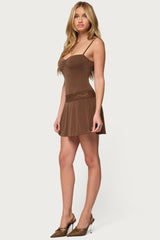Zurie Lacey Drop Waist Mini Dress