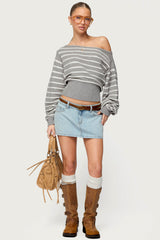 Mika Off Shoulder Oversized Sweater