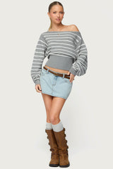 Mika Off Shoulder Oversized Sweater