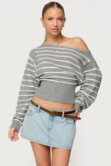 Mika Off Shoulder Oversized Sweater