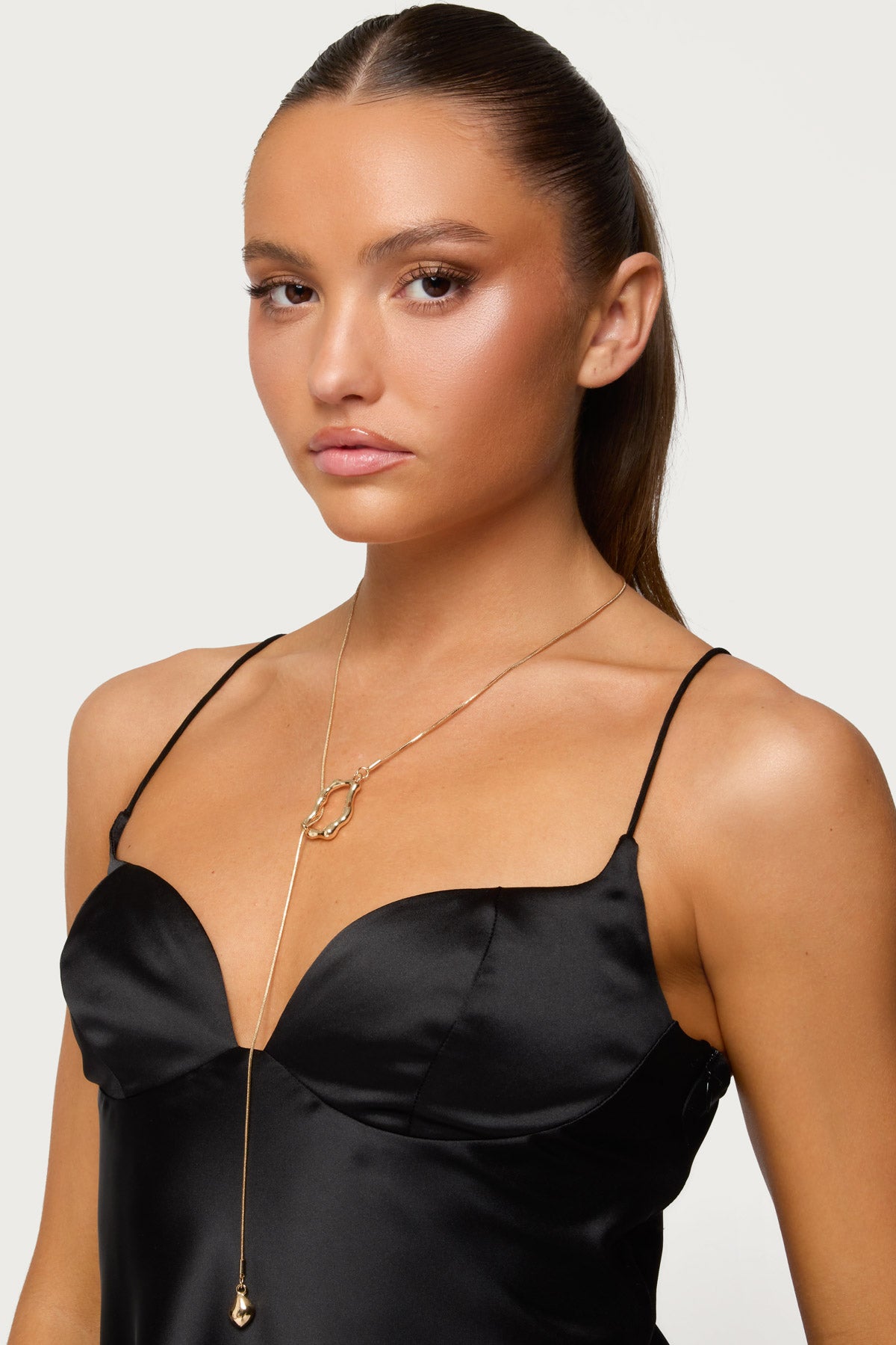 Abstract Pendant Cascading Necklace