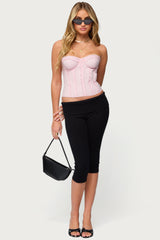 Naliah Raw Edge Strapless Corset