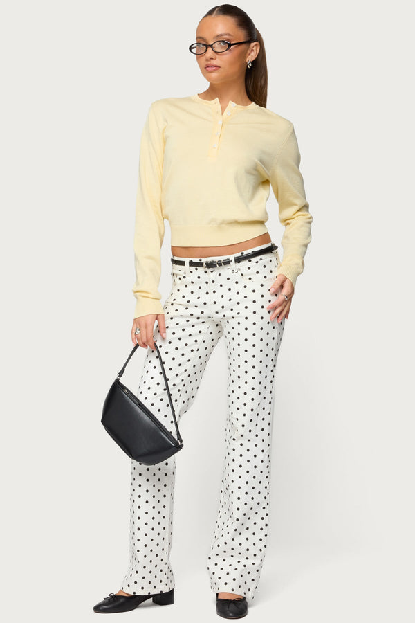 Yolana Henley Light Knit Jumper