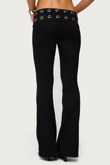 Nairobi Grommet Foldover Flared Leggings
