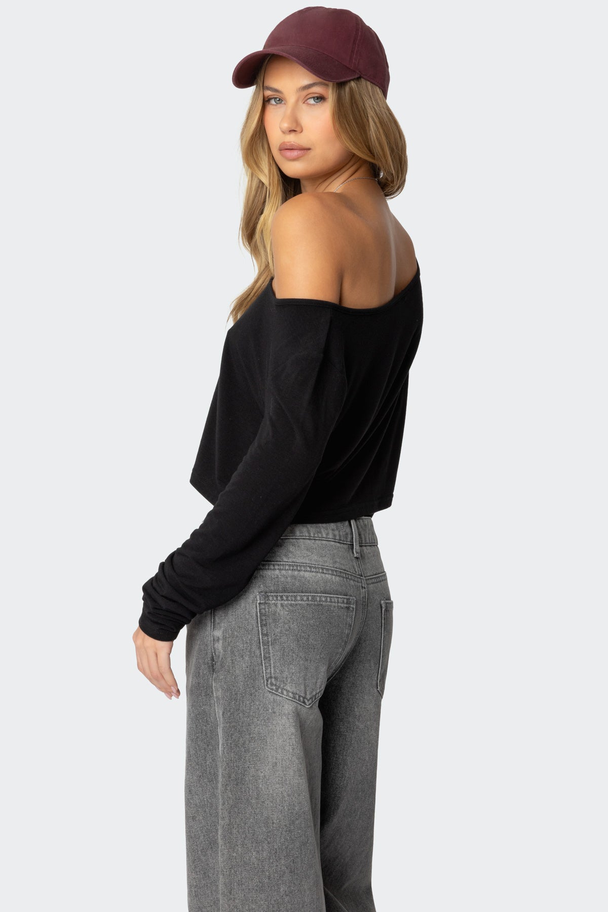 Cropped Off Shoulder Top