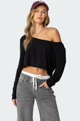 Cropped Off Shoulder Top